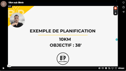 BYP PLANIF, aperçu d'un plan d'entraînement