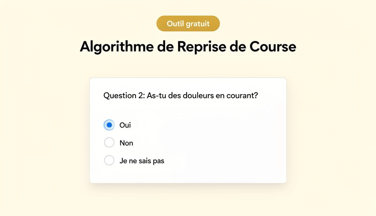Aperçu : Algorithme de reprise de course