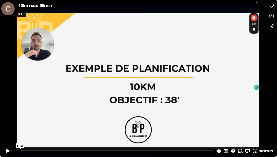 10km — Objectif 38'