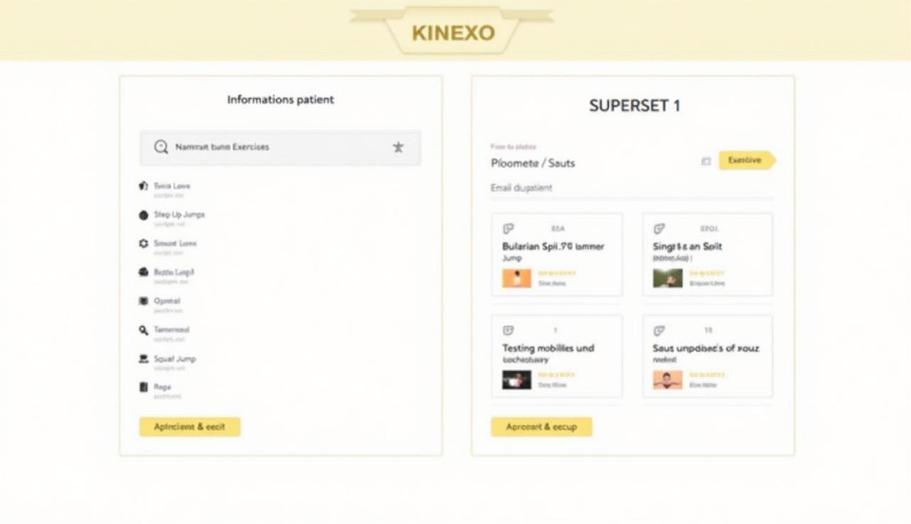 Aperçu de Kinexo – Générateur de Séances