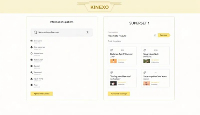 Aperçu de Kinexo – Générateur de Séances